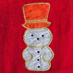 Vintage Snowman Fingertip Towel